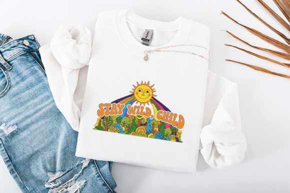 A Retro Nature Design for Embroidered Apparel