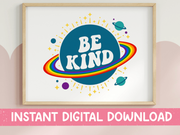 A Retro Planet Graphic That Brings Kindness to Your Brand