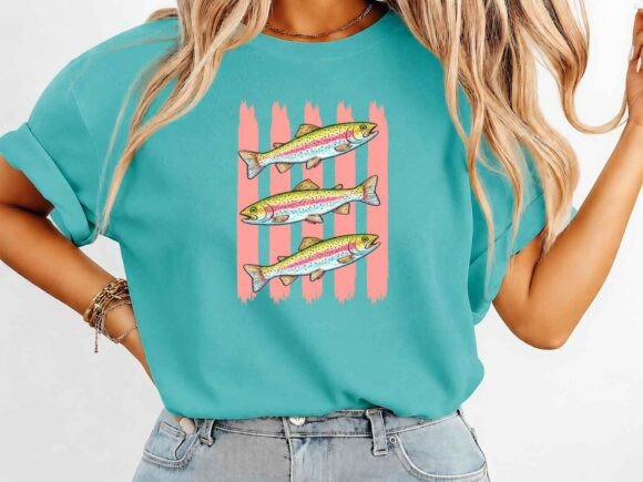 A Vintage Trout Design Built for Embroidered Stories