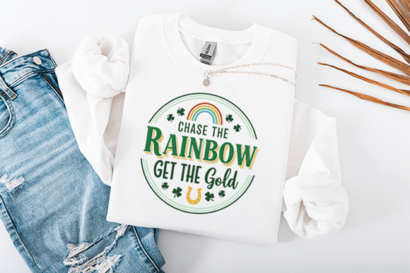 Chase the Rainbow Get Gold Graphic for Brand Identity