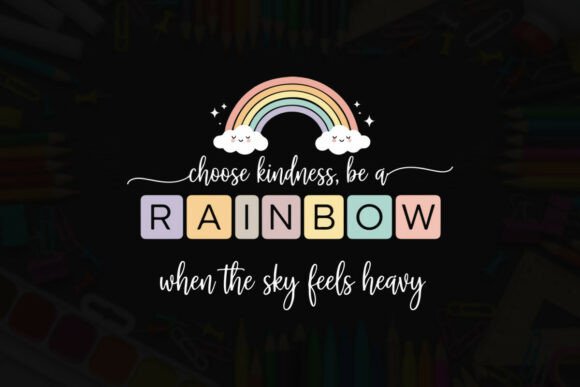 Choosing Kindness: A Rainbow Typography Embroidery Review