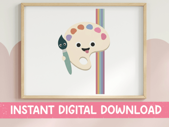 Crafting with a Smiling Kawaii Paint Palette SVG
