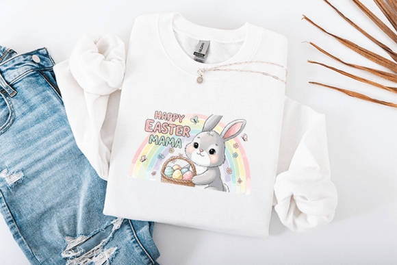 Happy Easter Mama SVG Bunny Design for T-Shirts