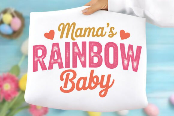 Mama's Rainbow Baby PNG for T-Shirts and Graphics