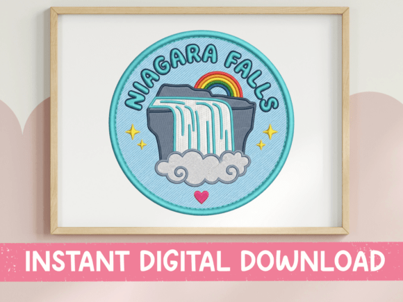 Niagara Falls Rainbow SVG for T-Shirt Designs & Craft Graphics