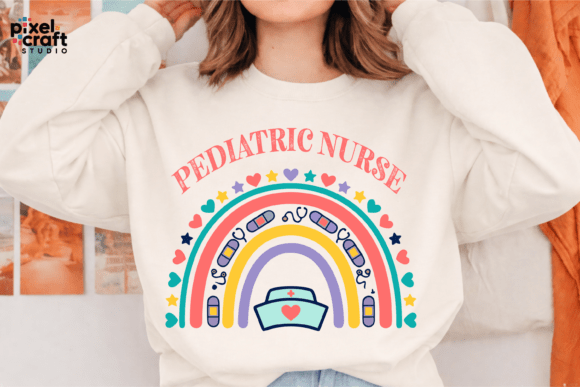 Pediatric Nurse Graphics for T-Shirt Designs & Brand Content