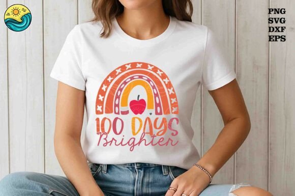 Retro Rainbow School Celebration T-Shirt Design