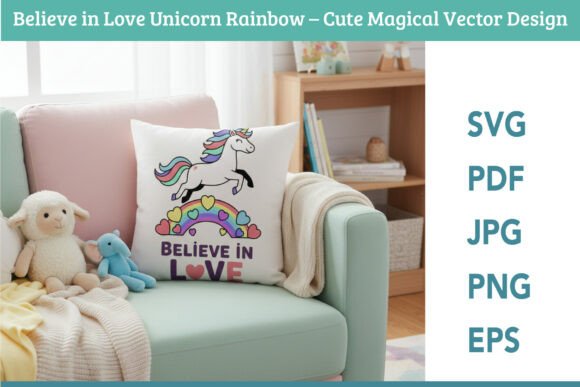 Review: Believe in Love Unicorn Vector for Graphics & T-Shirt Designs
