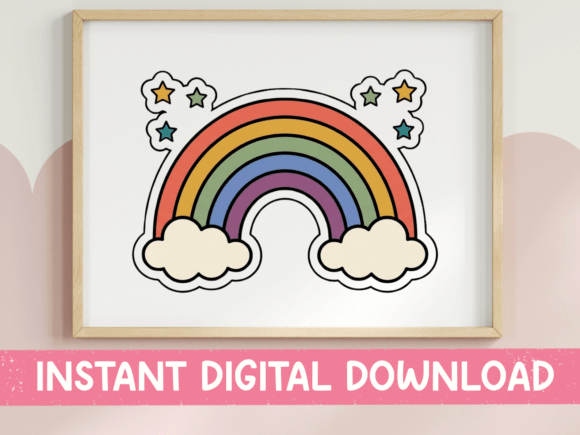 Review: Retro Rainbow Clouds Stars Embroidery Design