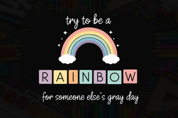 Reviewing a Rainbow Gray Day Typography Graphic for Brand Design