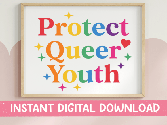 Reviewing the Protect Queer Youth Sparkle Graphic for Publishing