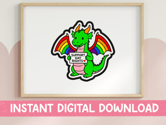 Reviewing the Support Gay Rights Dragon Graphics for T-Shirt Designs