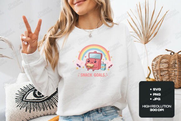 Snack Goals Lunchbox Art for T-Shirt Graphics & Branding