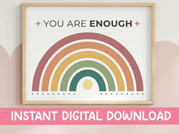 You Are Enough Rainbow: A Quiet, Confident Embroidery Statement